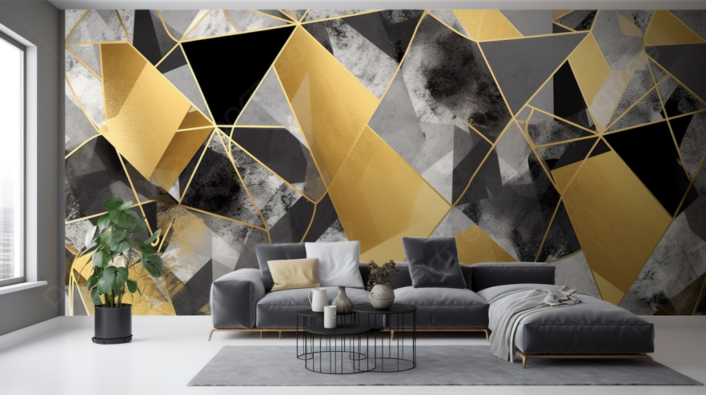 دکوراسیون طوسی طلایی در منزل