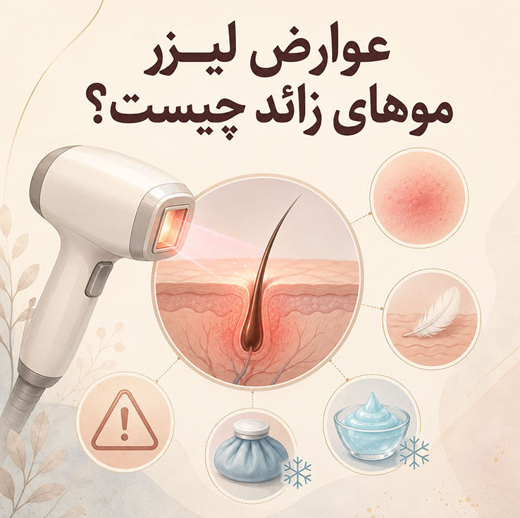 لیزر موهای زائد؛ مزایا، عوارض و مراقبتهای ضروری؛ راهنمای کامل قبل و بعد از لیزر عوارض لیزر موهای زائد چیست؟